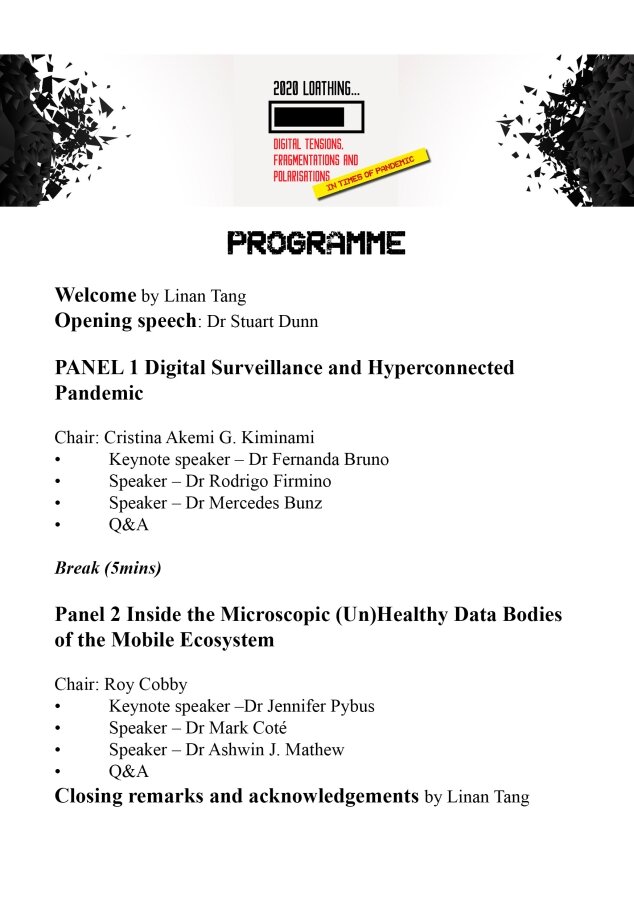 2020 Loathing Conference programme